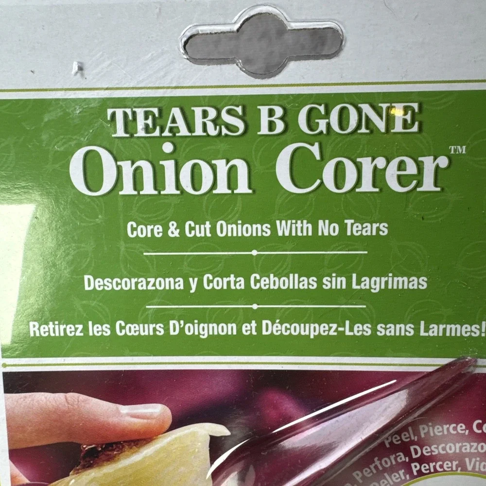 Onion Corer Core & Cut Onions w/ No Tears Evri Tears B Gone NO MORE CRYING!‎ NIP